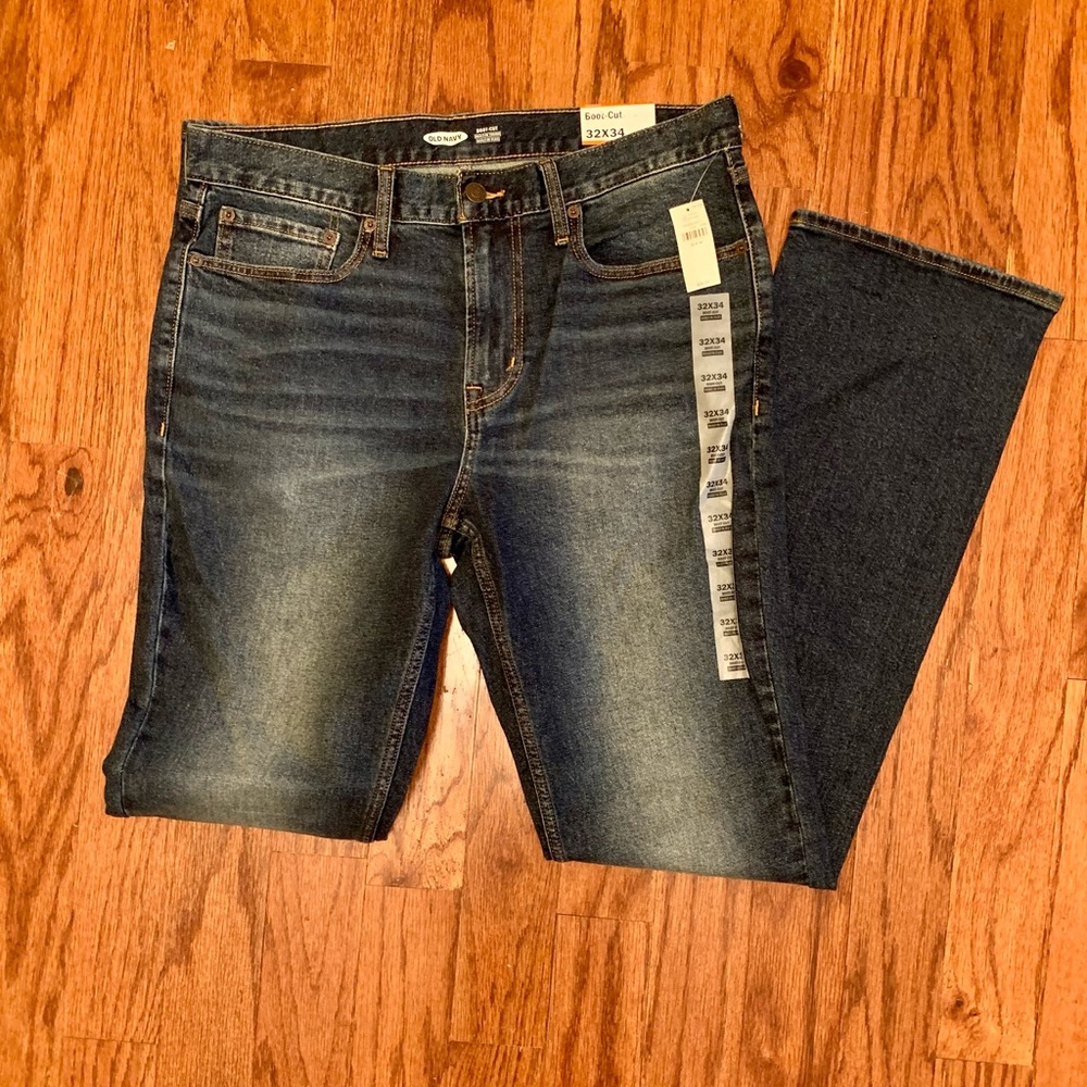 OLD NAVY Men’s Bootcut Built In Flex Built In Tough Bootcut Jeans Med Wash 32x34